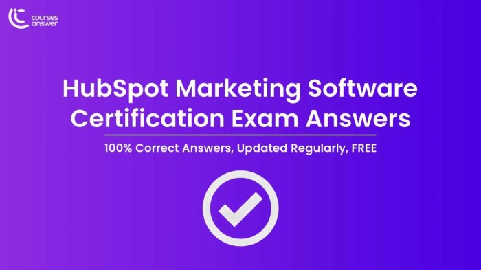 Hubspot marketing software exam answers