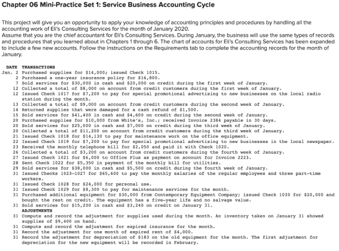 Mini practice set 2 accounting answers