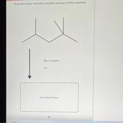 Draw three possible monohalogenation products for this reaction