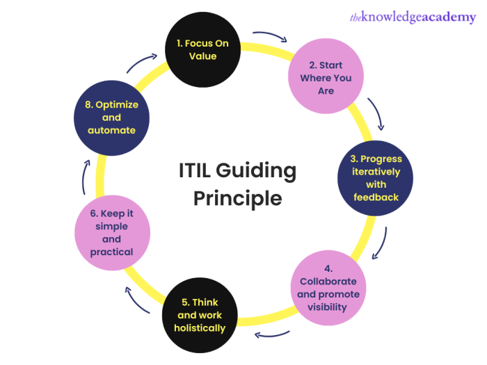 Which statement is not true about the itil guiding principles